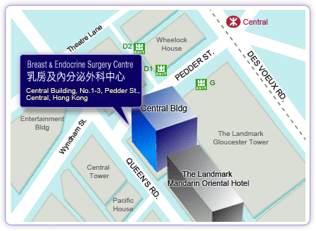 Breast & Endocrine Surgery Centre Map