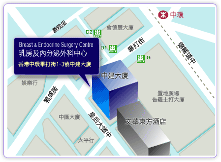 Breast & Endocrine Surgery Centre Map